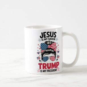 Taza De Café Chica Jesús Mi Salvador Trump Presidente Christian