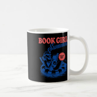Taza De Café Chica leyendo libro verano divertido vacaciones de