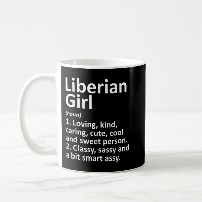 Taza De Café Chica LIBERIANO LIBERIA Regalo Funny Country Home  (Izquierda)