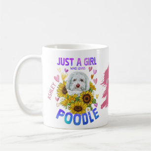 Taza De Café Chica Linda Ama Girasol De Poodle