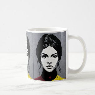 Taza De Café Chica maduro, en marco de doble color