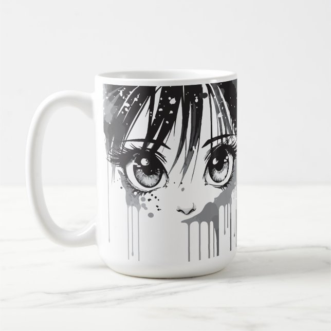 Taza De Café Chica manga con mirada pintada (Izquierda)