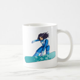 Taza De Café Chica Manga Snowboarder