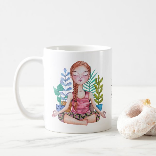 Taza De Café Chica Mediador Con Plantas (Con donut)