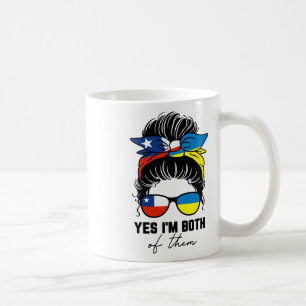 Taza De Café Chica mitad chilena mitad ucraniana Chile Ucrania 