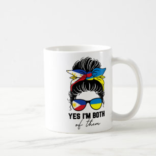 Taza De Café Chica mitad filipina mitad ucraniana Filipinas Ucr