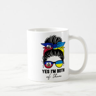 Taza De Café Chica mitad haitiana mitad ucraniana Haití Ucrania