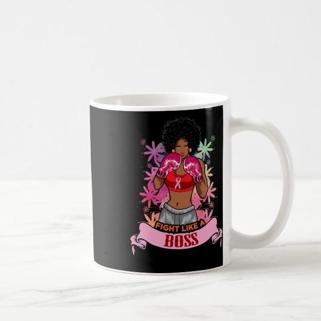 Taza De Café Chica negro Guerrero rosa Concienciación sobre el  (Derecha)