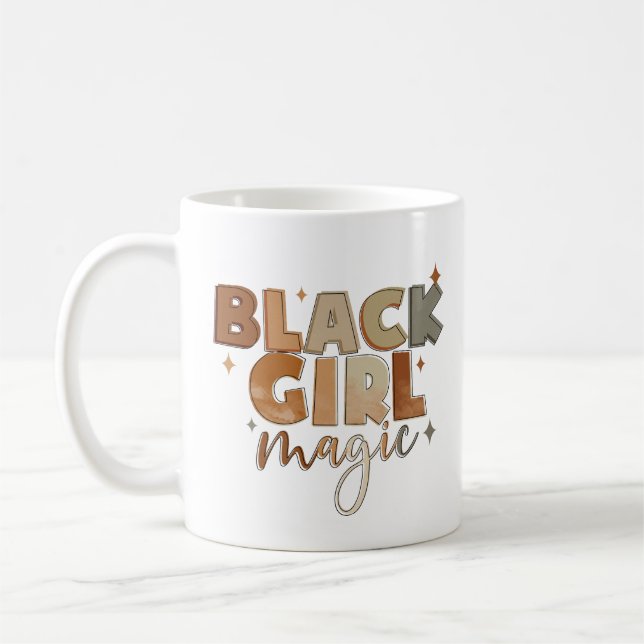 Taza De Café Chica negro mujer afroafricana mágica (Izquierda)