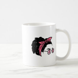 Taza De Café Chica negro sobreviviente de conciencia sobre el c