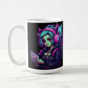 Taza De Café Chica Neon gamer