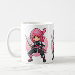 Taza De Café Chica Ninja Rosa