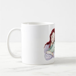 Taza De Café Chica Pelo Rojo Ama Tortuga Marina