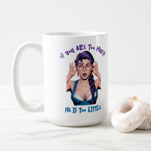 Taza De Café Chica Pop-Art con Cabello Púrpura