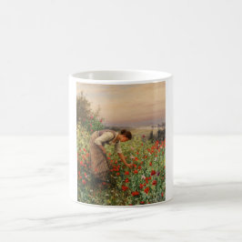 Taza De Café Chica Poppies (Escena Floral) (Campo Flor)
