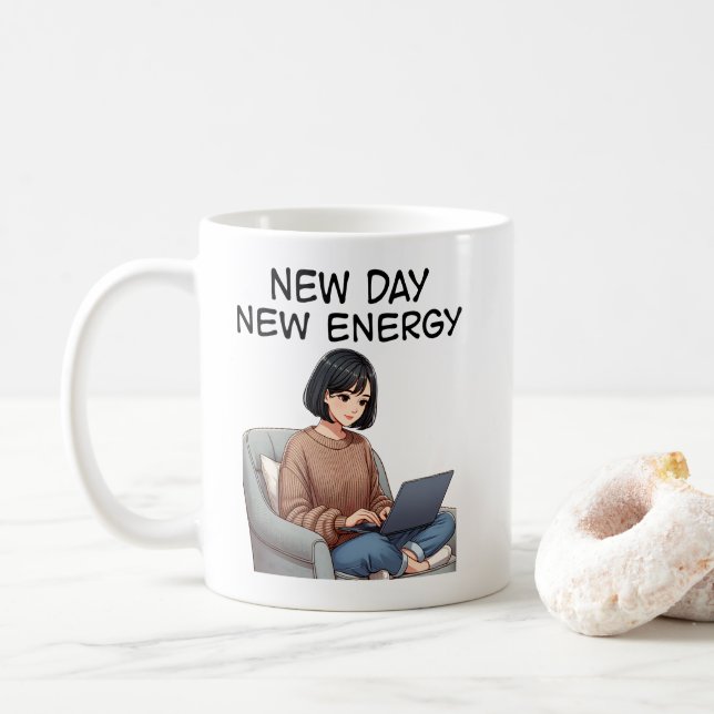 Taza De Café Chica positiva (Con donut)