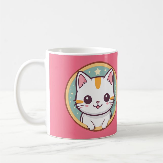 Taza De Café Chica que ama la fiesta de cumpleaños de los gatit (Izquierda)