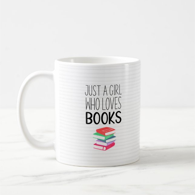 Taza De Café Chica que ama los libros (Izquierda)