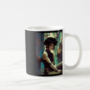 Taza De Café Chica Retro Anime Ciberpunk Guerrera Futuro Distóp