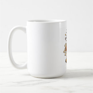 Taza De Café Chica Retro Caótica de Oficina con Pegatina de Caf