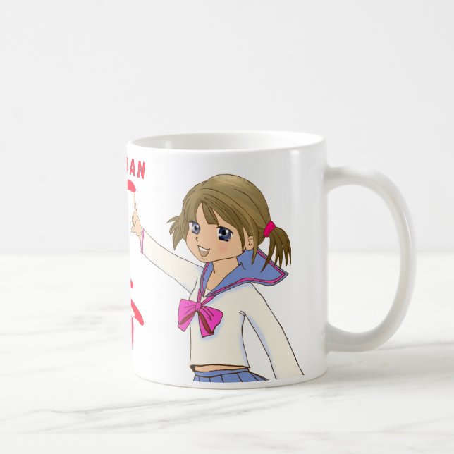 Taza De Café CHICA ROJO de MOE de Fuku de los sueros de ICHIBAN (Derecha)