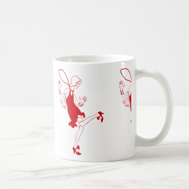 Taza De Café chica rojo de zapatillas (Derecha)