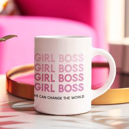 Taza De Café Chica rosa moderno Jefe mejor regalo para Girly