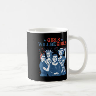 Taza De Café Chica Será Chicas Patriótico Feminista 4 De Julio