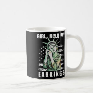 Taza De Café Chica Sostengo Mi Estatua De La Earración Sutil Re