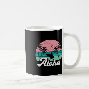Taza De Café Chica surfista aloha Hawái Surfing hawaiano vintag