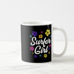 Taza De Café Chica surfista surf retro regalo vintage surf muje