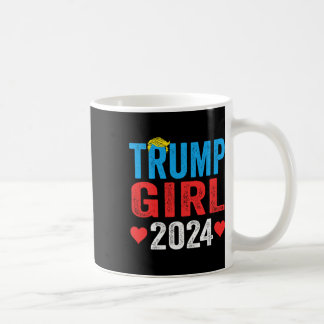 Taza De Café Chica Trump 2024 Bandera de Trump Chicas niños