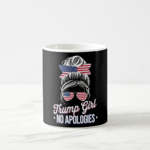 Taza De Café Chica Trump Sin Disculpas Moño Desordenado Retro V