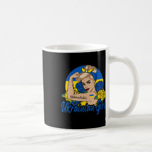 Taza De Café Chica ucraniana Mujer Ucrania ucranianos Bandera
