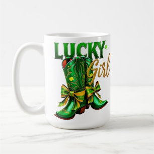 Taza De Café Chica VERDE DE SUERTE CON BARCOS OCCIDENTALES BRIL