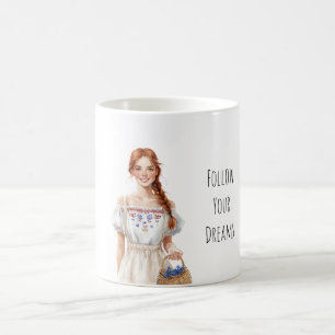 Taza De Café Chica Vestido Pelirroja