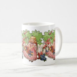 Taza De Café Chica vintage con encanto de jardín floral