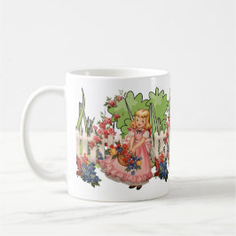 Taza De Café Chica vintage con encanto de jardín floral