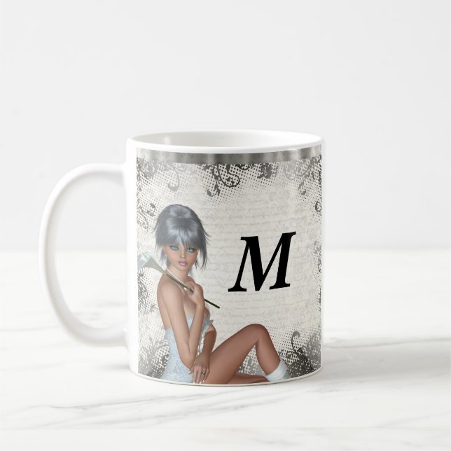 Taza De Café chica y damasco de plata (Izquierda)