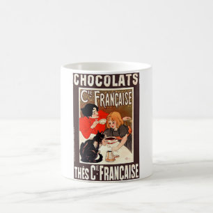 Taza De Café Chica y gato, afiche de época, Alexandre Steinlen