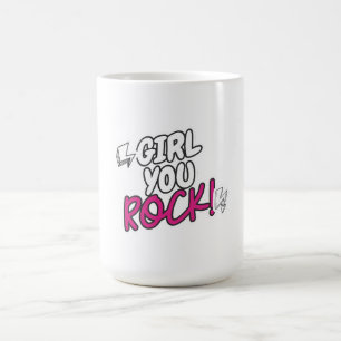 Taza De Café Chica You Rock Empowerment Cita Shirt