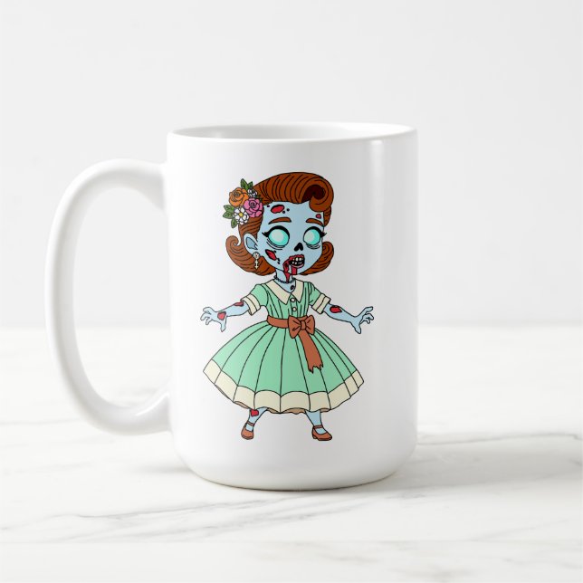 Taza De Café Chica zombie de los 50 (Izquierda)