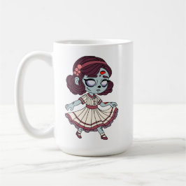 Taza De Café Chica Zombie de los años 30