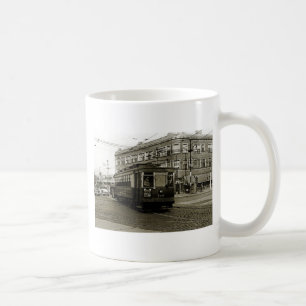 TAZA DE CAFÉ CHICAGO 63 Y OCCIDENTE 1952 TROLLEY ART SEPIA