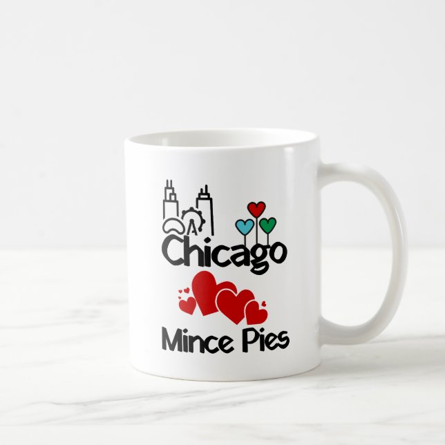 Taza De Café Chicago ama el paisaje de Mince Pies (Derecha)