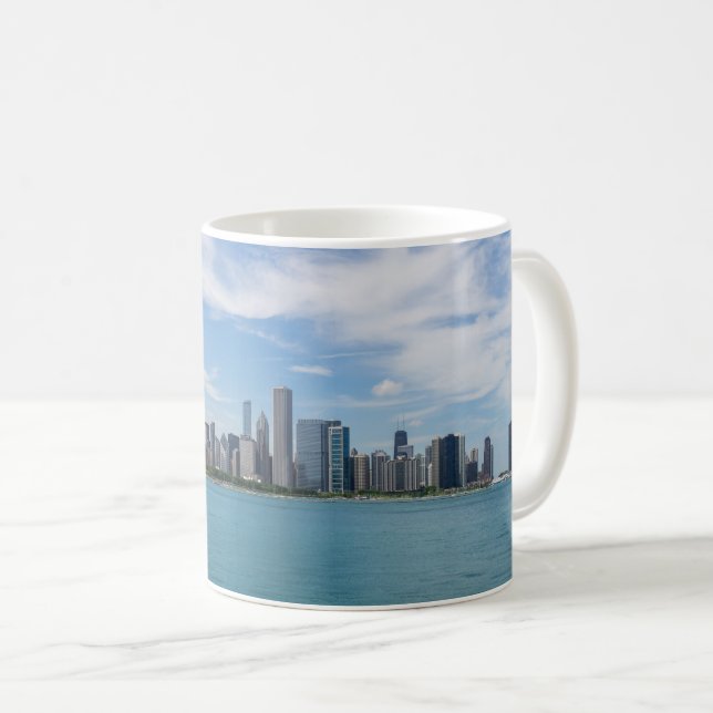 Taza De Café Chicago Day Cityscape Coffee Mug (Anverso derecho)