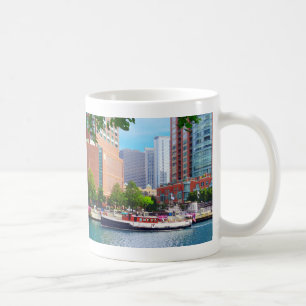 Taza De Café Chicago IL - Río Chicago cerca de la Fundación Cen