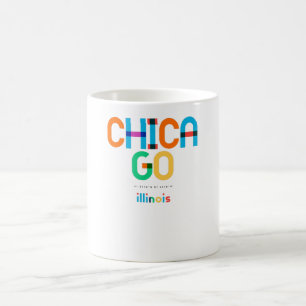 Taza De Café Chicago Illinois de mediados de siglo, Arte Pop,