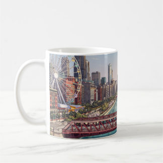 Taza De Café Chicago Illinois | Recuerdo del horizonte del río