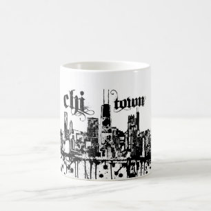 Taza De Café Chicago "ji-ciudad" puso para su ciudad